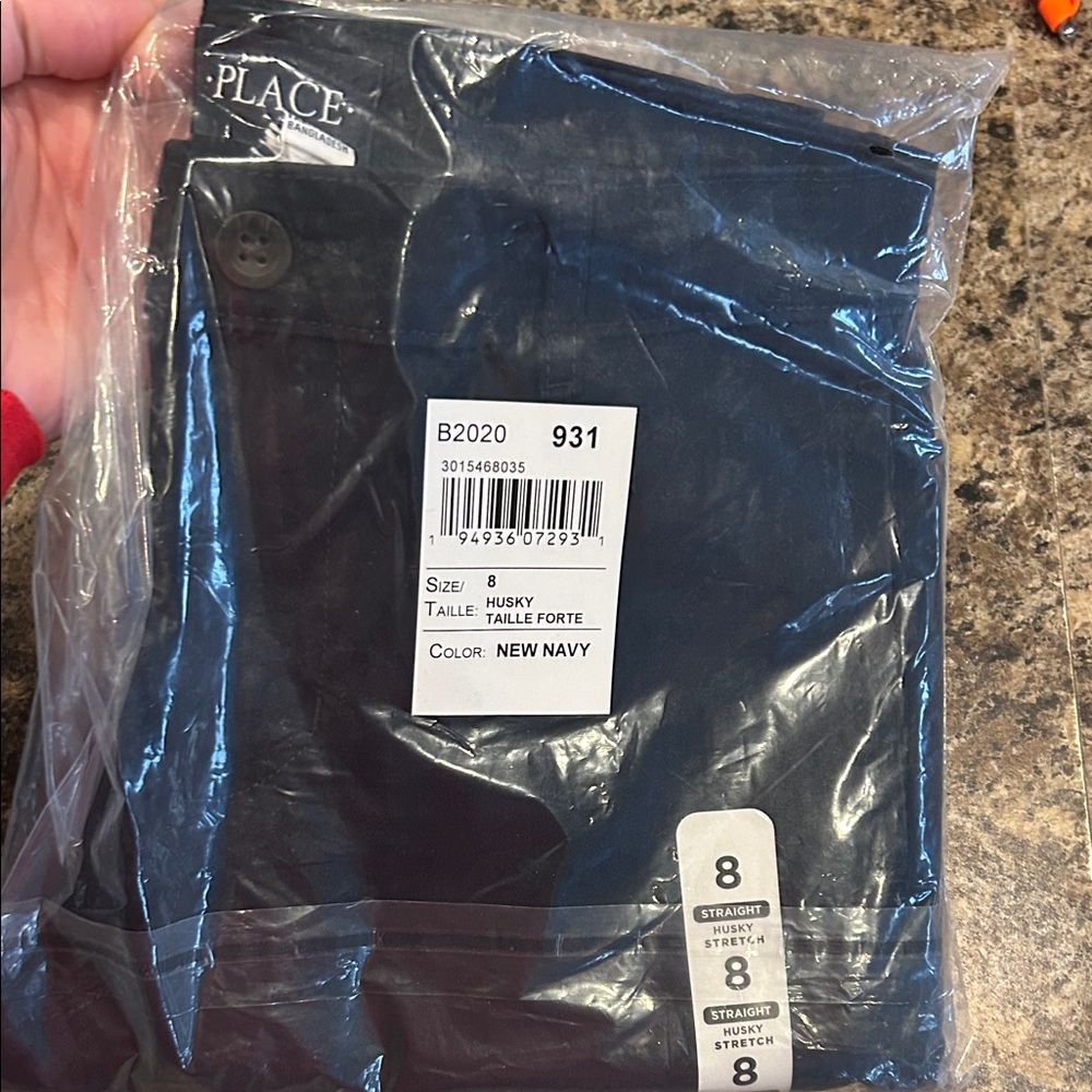 Children's Place “HUSKY” Navy Straight Pants